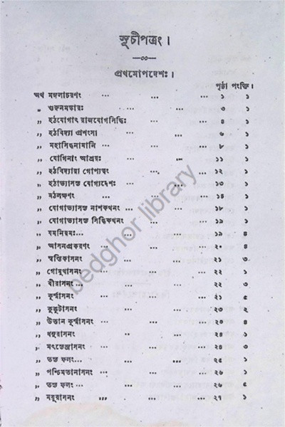 হঠযোগ প্রদিপিকা Hatha Yoga Pradipika