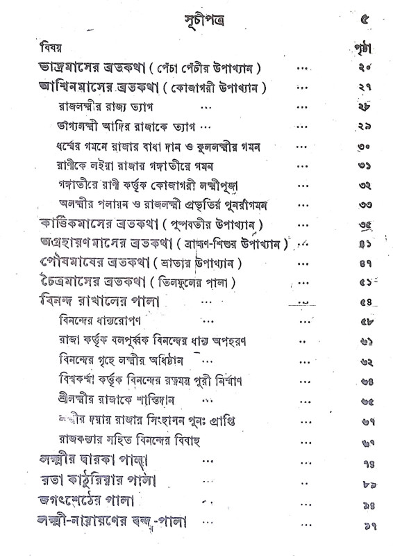 বৃহৎ লক্ষ্মী চরিত্র  Brihat Lakshmi Charitra
