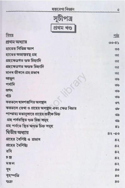 হস্তরেখা বিজ্ঞান Hastorekha Biggan