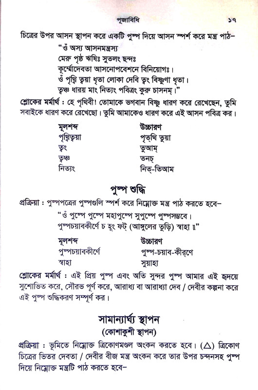 পূজাবিধি Puja Vidhi