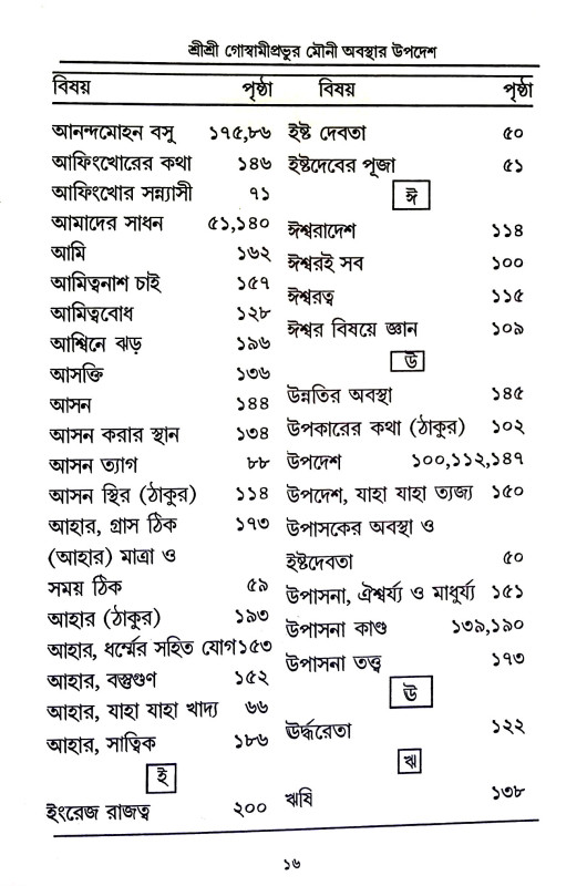 শ্রী শ্রী গোস্বামীপ্রভূর মৌনী  অবস্থার উপদেশ ও অন্যান্য উপদেশামৃতাবলী  Sri Sri Goswami Prabhu Mauni  Abasthar Upades o Anyanya Upadesamr̥tabali