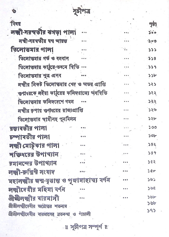 বৃহৎ লক্ষ্মী চরিত্র  Brihat Lakshmi Charitra
