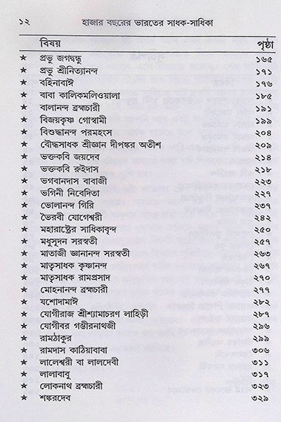 ভারতের সাধক - সাধিকা  Bharater Sadhak  Sadhika