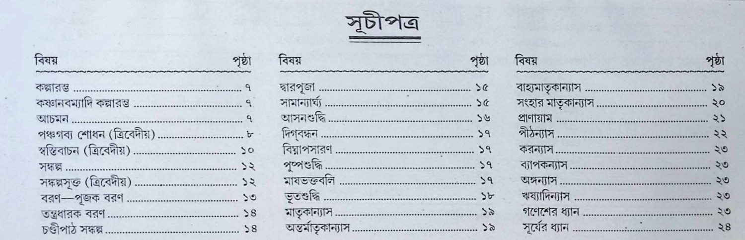 দেবী পুরাণোক্ত শ্রী শ্রী দূর্গা পূজা পদ্ধতি  Dēbī purāṇōkta śrī śrī dūrgā pūjā pad'dhati