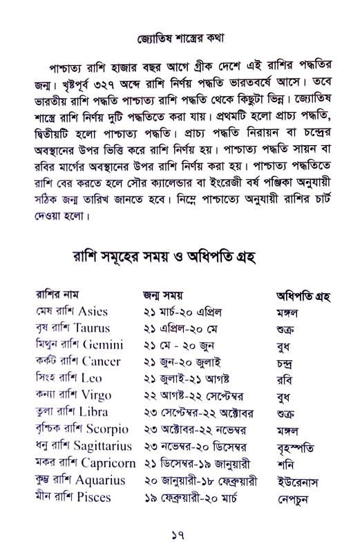 জ্যোতিষ শাস্ত্রের কথা Jyotiṣ sastrer katha