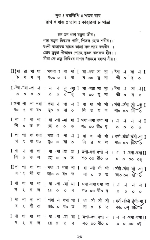 শ্রেষ্ঠ মীরার ভজন স্বরলিপি Srestha Mira Bhajan Sbaralipi