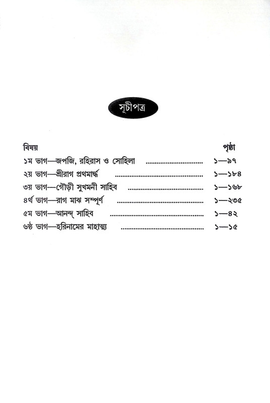 শ্রীশ্রী গুরুগ্রন্থ সাহিবজী Sri Sri Guru Granth Sahibji