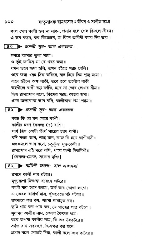 মাতৃসাধক রামপ্রসাদ জীবন ও সংগীত সমগ্র  Matrisadhak Ramprasad Jibon O Sangeet Samagra