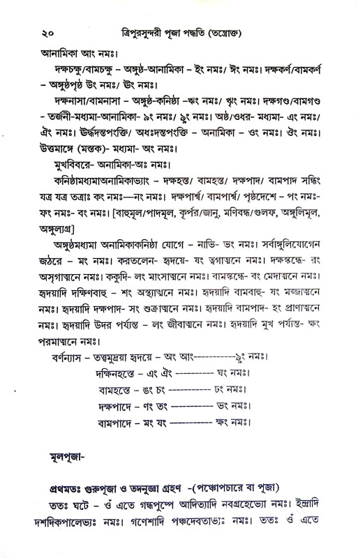 ত্রিপুরসুন্দরী পূজা পদ্ধতি Tripurasundari Puja Paddhati
