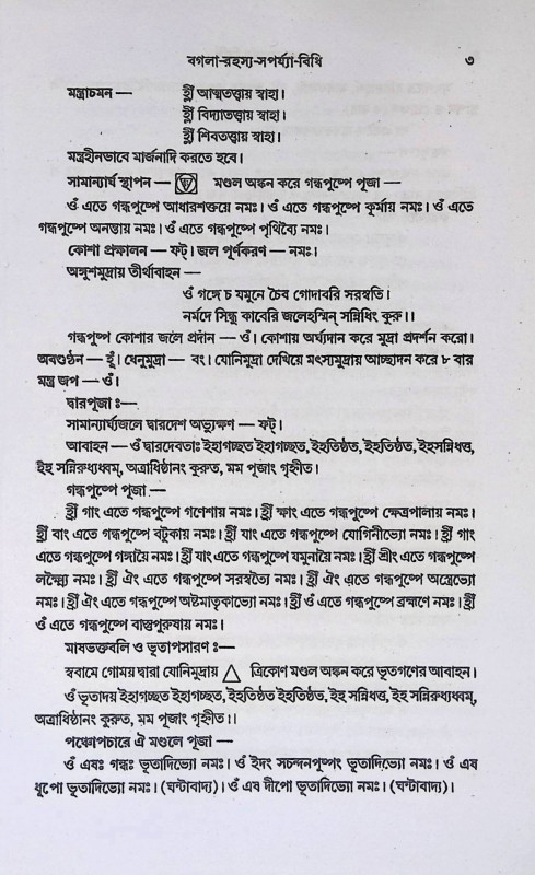 বগলা - সপর্য্যা - বিধি Bagla - Saprya - Vidhi