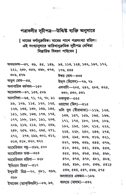 পত্রাবলী Patrabali