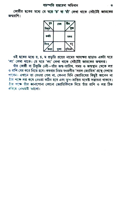 বাচস্পতির হস্তরেখা অভিধান Bachspatir hastarekha abhidhan