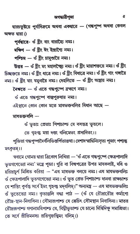 জগদ্ধাত্রীপূজা পদ্ধতি Jagaddhatri Puja Paddhati