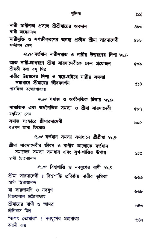 অনন্তরুপিণী মা সারদা Anantarupini Ma Sarada