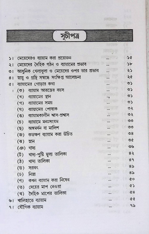 মেয়েদের ব্যায়াম স্বাস্থ্য ও সৌন্দর্য  Meyeder Byayam Sbasthya o Saundarya