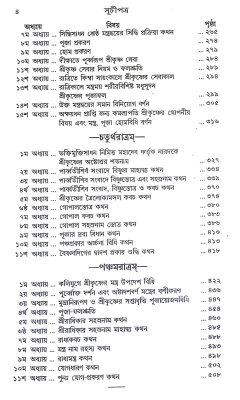 শ্রীশ্রীনারদ পঞ্চরাত্রম Sri Sri Narada Pancharatram