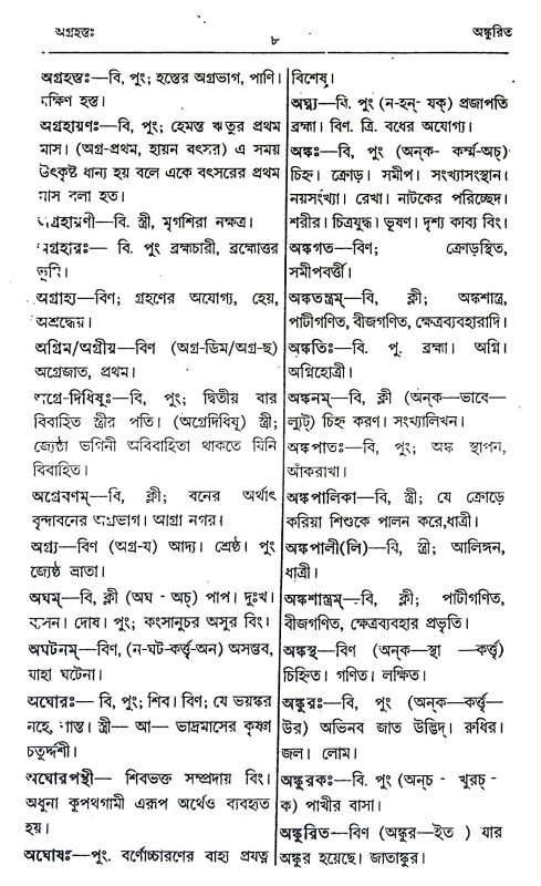 সংস্কৃত বাংলা অভিধান Sanskrta Banla Abhidhan