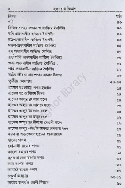 হস্তরেখা বিজ্ঞান Hastorekha Biggan