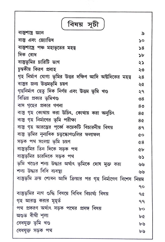 বাস্তু শাস্ত্র Bastu Shastra