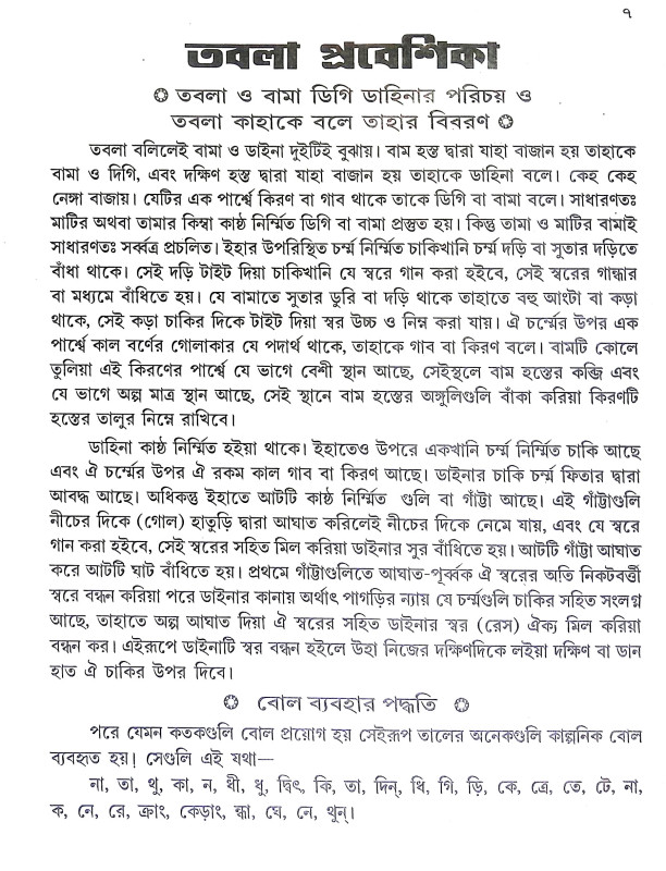 তবলা প্রবেশিকা Tabla Prabesika